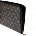 Handgelenktasche Tech Pouch Dark Black, Farbe: schwarz, Marke: Guess, EAN: 7620837300086, Abmessungen in cm: 24.5x18x2, Bild 3 von 4