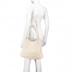Shopper Courmayeur mit zwei Schulterriemen Ecru, Farbe: beige, Marke: Valentino Bags, EAN: 8051941105653, Abmessungen in cm: 33x32x14.5, Bild 6 von 8