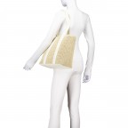 Shopper Becky Tote Small Straw Open White, Farbe: beige, Marke: HUGO, EAN: 4063548822639, Abmessungen in cm: 35x28x13.5, Bild 4 von 5