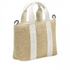 Handtasche Becky Tote Mini Straw Open White, Farbe: beige, Marke: HUGO, EAN: 4063548823230, Abmessungen in cm: 23.5x19x9.5, Bild 2 von 7