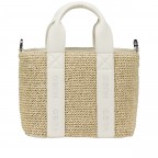 Handtasche Becky Tote Mini Straw Open White, Farbe: beige, Marke: HUGO, EAN: 4063548823230, Abmessungen in cm: 23.5x19x9.5, Bild 3 von 7