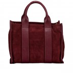 Handtasche Velours Weinrot, Farbe: rot/weinrot, Marke: Hausfelder Manufaktur, EAN: 4065646028647, Abmessungen in cm: 32x24.5x15, Bild 3 von 8