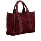 Handtasche Velours Weinrot, Farbe: rot/weinrot, Marke: Hausfelder Manufaktur, EAN: 4065646028647, Abmessungen in cm: 32x24.5x15, Bild 2 von 8