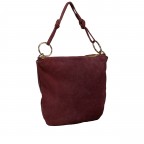 Beuteltasche Velours Weinrot, Farbe: rot/weinrot, Marke: Hausfelder Manufaktur, EAN: 4065646028654, Abmessungen in cm: 32.5x29x3, Bild 2 von 7