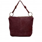 Beuteltasche Velours Weinrot, Farbe: rot/weinrot, Marke: Hausfelder Manufaktur, EAN: 4065646028654, Abmessungen in cm: 32.5x29x3, Bild 3 von 7