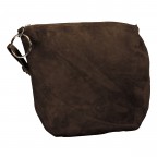 Beuteltasche Velours mit Goldfittings Dunkelbraun, Farbe: braun, Marke: Hausfelder Manufaktur, EAN: 4065646028685, Abmessungen in cm: 32.5x29x3, Bild 2 von 7