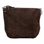 Beuteltasche Velours Dunkelbraun, Farbe: braun, Marke: Hausfelder Manufaktur, EAN: 4065646028685, Abmessungen in cm: 32.5x29x3, Bild 3 von 7