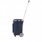 Einkaufsroller Carrycruiser Plus mit ausfaltbarem Thermofach Twist Navy, Farbe: blau/petrol, Marke: Reisenthel, EAN: 4012013747861, Abmessungen in cm: 42x52.5x32, Bild 2 von 3