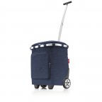 Einkaufsroller Carrycruiser Plus mit ausfaltbarem Thermofach Twist Navy, Farbe: blau/petrol, Marke: Reisenthel, EAN: 4012013747861, Abmessungen in cm: 42x52.5x32, Bild 1 von 3