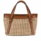 Handtasche Cosmo Handbag Mini Raffia Caramel Cognac, Farbe: cognac, Marke: Abro, EAN: 4067278855691, Abmessungen in cm: 19.5x14x9.5, Bild 3 von 7