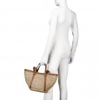 Shopper Cosmo M Raffia Caramel Cognac, Farbe: cognac, Marke: Abro, EAN: 4067278856070, Abmessungen in cm: 44x23x13.5, Bild 5 von 7