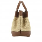 Handtasche Essential Medium Raffia Maglia Natural Nut, Farbe: cognac, Marke: Abro, EAN: 4067278857725, Abmessungen in cm: 32x32x18, Bild 3 von 8