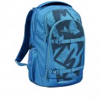 Rucksack Every 30 Liter Graffiti Groove, Farbe: blau/petrol, Marke: Coocazoo, EAN: 4047443544216, Abmessungen in cm: 33x44x22, Bild 2 von 8
