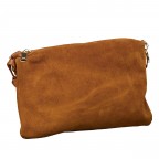 Umhängetasche Velours mit Goldfittings Cognac, Farbe: cognac, Marke: Hausfelder Manufaktur, EAN: 4065646028807, Abmessungen in cm: 25x15x1, Bild 2 von 8