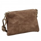 Umhängetasche Velours mit Goldfittings Taupe, Farbe: taupe/khaki, Marke: Hausfelder Manufaktur, EAN: 4065646028814, Abmessungen in cm: 25x15x1, Bild 2 von 8
