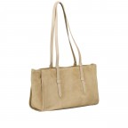 Shopper Velours Beige, Farbe: beige, Marke: Hausfelder Manufaktur, EAN: 4065646028845, Abmessungen in cm: 36x22x13.5, Bild 2 von 5