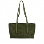 Shopper Velours Oliv, Farbe: grün/oliv, Marke: Hausfelder Manufaktur, EAN: 4065646028876, Abmessungen in cm: 36x22x13.5, Bild 3 von 5