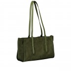 Shopper Velours Oliv, Farbe: grün/oliv, Marke: Hausfelder Manufaktur, EAN: 4065646028876, Abmessungen in cm: 36x22x13.5, Bild 2 von 5