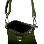 Umhängetasche / Handytasche mit Silberfittings Oliv, Farbe: grün/oliv, Marke: Hausfelder Manufaktur, EAN: 4065646028920, Abmessungen in cm: 14.5x21x1.7, Bild 6 von 6