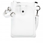 Umhängetasche / Handytasche mit Silberfittings Weiß, Farbe: weiß, Marke: Hausfelder Manufaktur, EAN: 4065646028937, Abmessungen in cm: 14.5x21x1.7, Bild 1 von 6