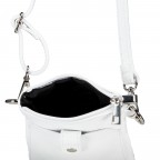 Umhängetasche / Handytasche mit Silberfittings Weiß, Farbe: weiß, Marke: Hausfelder Manufaktur, EAN: 4065646028937, Abmessungen in cm: 14.5x21x1.7, Bild 6 von 6