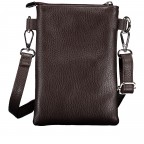 Umhängetasche / Handytasche mit Silberfittings Dunkelbraun, Farbe: braun, Marke: Hausfelder Manufaktur, EAN: 4065646028944, Abmessungen in cm: 14.5x21x1.7, Bild 3 von 6