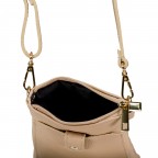 Umhängetasche / Handytasche mit Goldfittings Sand, Farbe: beige, Marke: Hausfelder Manufaktur, EAN: 4065646028951, Abmessungen in cm: 14.5x21x1.7, Bild 6 von 6