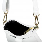Umhängetasche / Handytasche mit Goldfittings Weiß, Farbe: weiß, Marke: Hausfelder Manufaktur, EAN: 4065646028982, Abmessungen in cm: 14.5x21x1.7, Bild 6 von 6