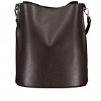 Beuteltasche Velours mit zwei Riemen Dunkelbraun, Farbe: braun, Marke: Hausfelder Manufaktur, EAN: 4065646029002, Abmessungen in cm: 23x27x16, Bild 3 von 7