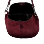 Beuteltasche Velours mit zwei Riemen Weinrot, Farbe: rot/weinrot, Marke: Hausfelder Manufaktur, EAN: 4065646029019, Abmessungen in cm: 23x27x16, Bild 7 von 7