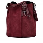 Beuteltasche Velours mit zwei Riemen Weinrot, Farbe: rot/weinrot, Marke: Hausfelder Manufaktur, EAN: 4065646029019, Abmessungen in cm: 23x27x16, Bild 1 von 7