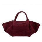 Handtasche Velours Weinrot, Farbe: rot/weinrot, Marke: Hausfelder Manufaktur, EAN: 4065646029057, Abmessungen in cm: 23x22x14.5, Bild 3 von 7