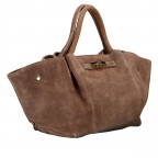 Handtasche Velours Taupe, Farbe: taupe/khaki, Marke: Hausfelder Manufaktur, EAN: 4065646029040, Abmessungen in cm: 23x22x14.5, Bild 2 von 7