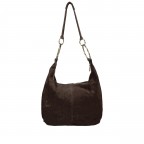 Beuteltasche Velours mit Goldfittings Dunkelbraun, Farbe: braun, Marke: Hausfelder Manufaktur, EAN: 4065646029095, Abmessungen in cm: 46x35.5x6, Bild 3 von 6