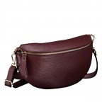 Gürteltasche / Umhängetasche mit Goldfittings Weinrot, Farbe: rot/weinrot, Marke: Hausfelder Manufaktur, EAN: 4065646029163, Abmessungen in cm: 25x14x8, Bild 2 von 6