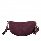 Gürteltasche / Umhängetasche Velours mit Goldfittings Weinrot, Farbe: rot/weinrot, Marke: Hausfelder Manufaktur, EAN: 4065646029187, Abmessungen in cm: 24x14x8, Bild 3 von 6