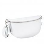 Gürteltasche mit Silberfittings Weiß, Farbe: weiß, Marke: Hausfelder Manufaktur, EAN: 4065646029200, Abmessungen in cm: 25x14x8, Bild 2 von 6