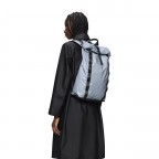 Rucksack Sibu Rolltop mit Laptopfach 13 Zoll Pool, Farbe: blau/petrol, Marke: Rains, EAN: 5715793036239, Abmessungen in cm: 30x46x12, Bild 4 von 5