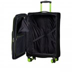 Koffer FLT27 erweiterbar Größe 68 cm Black Neongreen, Farbe: schwarz, Marke: Flanigan, EAN: 4066727007612, Abmessungen in cm: 43x68x27, Bild 10 von 10