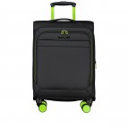 Koffer FLT27 erweiterbar Größe 55 cm Black Neongreen, Farbe: schwarz, Marke: Flanigan, EAN: 4066727007605, Abmessungen in cm: 39x55x23, Bild 10 von 10