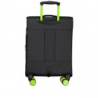 Koffer FLT27 erweiterbar Größe 55 cm Black Neongreen, Farbe: schwarz, Marke: Flanigan, EAN: 4066727007605, Abmessungen in cm: 39x55x23, Bild 5 von 10