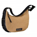 Beuteltasche Lifetime Sister Straw M Sand Black, Farbe: beige, Marke: Hey Marly, EAN: 4262538535409, Abmessungen in cm: 35x27x11, Bild 2 von 7
