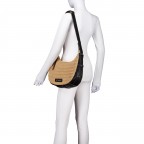 Beuteltasche Lifetime Sister Straw M Sand Black, Farbe: beige, Marke: Hey Marly, EAN: 4262538535409, Abmessungen in cm: 35x27x11, Bild 6 von 7