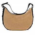 Beuteltasche Lifetime Sister Straw M Sand Black, Farbe: beige, Marke: Hey Marly, EAN: 4262538535409, Abmessungen in cm: 35x27x11, Bild 3 von 7
