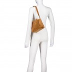 Umhängetasche Velours Cognac, Farbe: cognac, Marke: Hausfelder Manufaktur, EAN: 4065646029248, Abmessungen in cm: 22x18x10.5, Bild 5 von 8