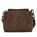 Umhängetasche Velours Dunkelbraun, Farbe: braun, Marke: Hausfelder Manufaktur, EAN: 4065646029255, Abmessungen in cm: 22x18x10.5, Bild 3 von 8