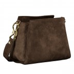 Umhängetasche Velours Dunkelbraun, Farbe: braun, Marke: Hausfelder Manufaktur, EAN: 4065646029255, Abmessungen in cm: 22x18x10.5, Bild 2 von 8