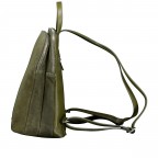 Rucksack Velours Oliv, Farbe: grün/oliv, Marke: Hausfelder Manufaktur, EAN: 4065646029361, Abmessungen in cm: 26x29x15, Bild 3 von 7