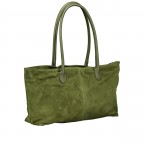 Shopper Velours variabel in der Form Oliv, Farbe: grün/oliv, Marke: Hausfelder Manufaktur, EAN: 4065646029309, Abmessungen in cm: 40x25x10.5, Bild 2 von 9