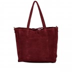Handtasche Velours Bordeaux, Farbe: rot/weinrot, Marke: Hausfelder Manufaktur, EAN: 4065646029415, Abmessungen in cm: 22x22x8, Bild 3 von 8